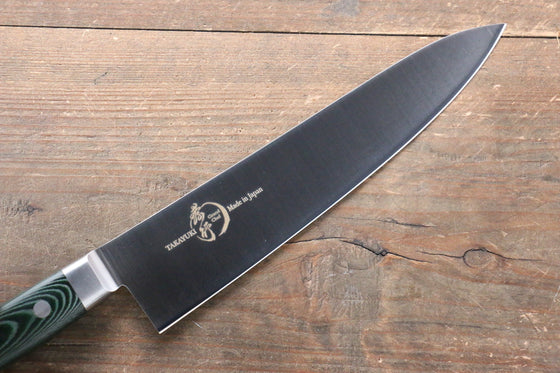 Sakai Takayuki Grand Chef Grand Chef Swedish Steel Gyuto Japanese Knife 210mm Green Micarta Handle - Japanny - Best Japanese Knife