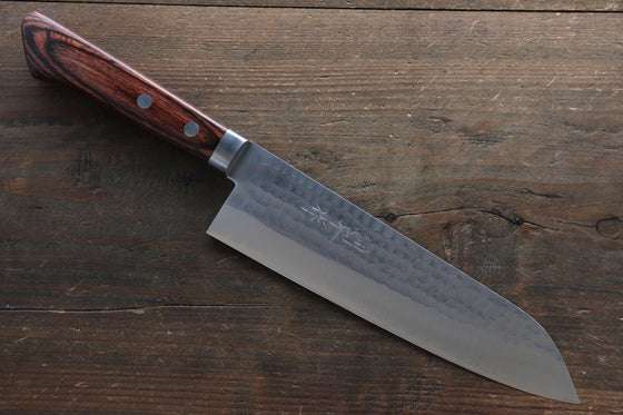Kunihira VG1 Hammered Gyuto 180mm Mahogany Handle - Japanny - Best Japanese Knife