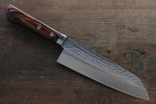  Kunihira VG1 Hammered Santoku 170mm Mahogany Handle - Japanny - Best Japanese Knife