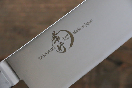 Sakai Takayuki Grand Chef Grand Chef Swedish Steel-stn Santoku  180mm Red Micarta Handle - Japanny - Best Japanese Knife