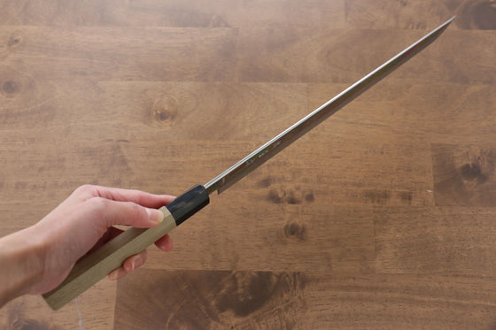 Sakai Kikumori VG10 Mirrored Finish Sakimaru Takohiki 300mm Magnolia Handle - Japanny - Best Japanese Knife