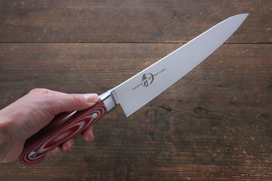Sakai Takayuki Grand Chef Grand Chef Swedish Steel Gyuto 210mm Red Micarta Handle - Japanny - Best Japanese Knife