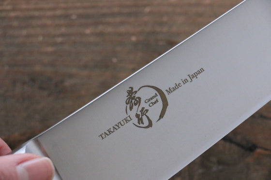 Sakai Takayuki Grand Chef Grand Chef Swedish Steel-stn Gyuto  210mm Red Micarta Handle - Japanny - Best Japanese Knife
