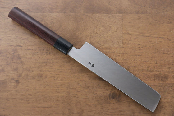 Jikko Silver Steel No.3 Usuba  180mm Shitan Handle - Japanny - Best Japanese Knife