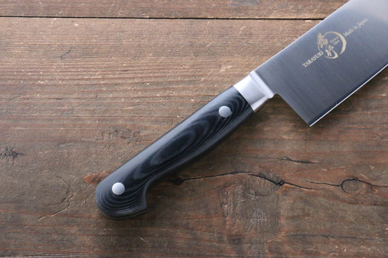 Sakai Takayuki Grand Chef Grand Chef Swedish Steel-stn Santoku  180mm Black Micarta Handle - Japanny - Best Japanese Knife