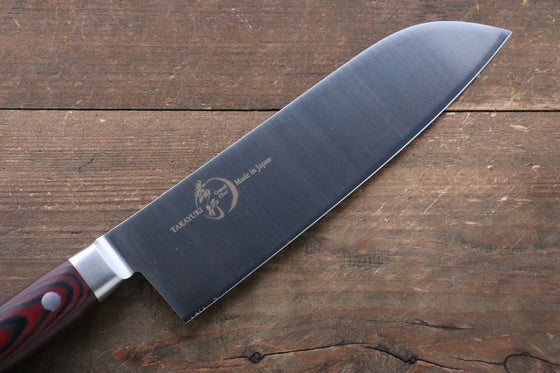 Sakai Takayuki Grand Chef Grand Chef Swedish Steel Santoku 180mm Brown Micarta Handle - Japanny - Best Japanese Knife