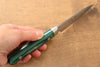 Sakai Takayuki VG10 17 Layer Damascus Petty-Utility 80mm Green Pakka wood Handle - Japanny - Best Japanese Knife
