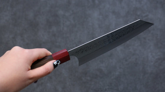Yoshimi Kato Minamo R2/SG2 Hammered Bunka  165mm Shitan (ferrule: Red Pakka wood) Handle - Japanny - Best Japanese Knife