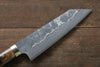 Takeshi Saji VG10 Black Damascus Bunka Japanese Knife 180mm Brown Cow Bone Handle - Japanny - Best Japanese Knife