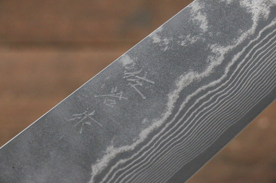 Takeshi Saji VG10 Black Damascus Bunka  180mm Brown Cow Bone Handle - Japanny - Best Japanese Knife