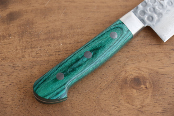Sakai Takayuki VG10 17 Layer Damascus Gyuto 180mm Green Pakka wood Handle - Japanny - Best Japanese Knife
