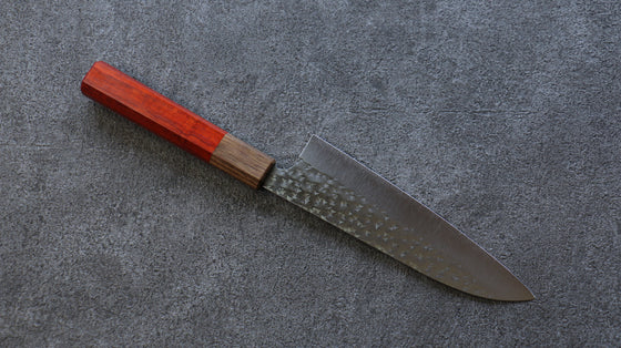 Yu Kurosaki Senko R2/SG2 Hammered Small Santoku 150mm Padoauk Handle - Japanny - Best Japanese Knife