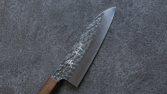 Yu Kurosaki Senko R2/SG2 Hammered Small Santoku 150mm Padoauk Handle - Japanny - Best Japanese Knife