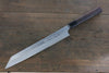 Hideo Kitaoka [Left Handed] White Steel No.2 Damascus Kiritsuke Yanagiba Japanese Knife 270mm Shitan Handle - Japanny - Best Japanese Knife