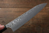 Yoshimi Kato R2/SG2 Damascus Gyuto 210mm with Black Persimmon Handle A - Japanny - Best Japanese Knife