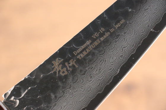 Sakai Takayuki VG10 33 Layer Damascus Sabaki  180mm Keyaki (Japanese Elm) Handle - Japanny - Best Japanese Knife