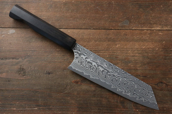 Yoshimi Kato SG2 Damascus Bunka 165mm with Black Persimmon Handle B - Japanny - Best Japanese Knife
