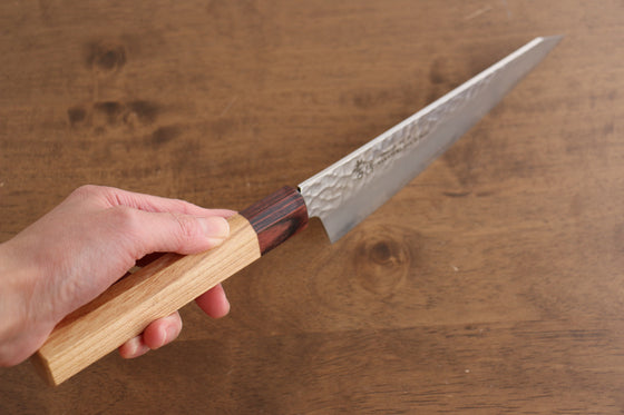 Sakai Takayuki VG10 33 Layer Damascus Sabaki Japanese Knife 180mm Keyaki (Japanese Elm) Handle - Japanny - Best Japanese Knife