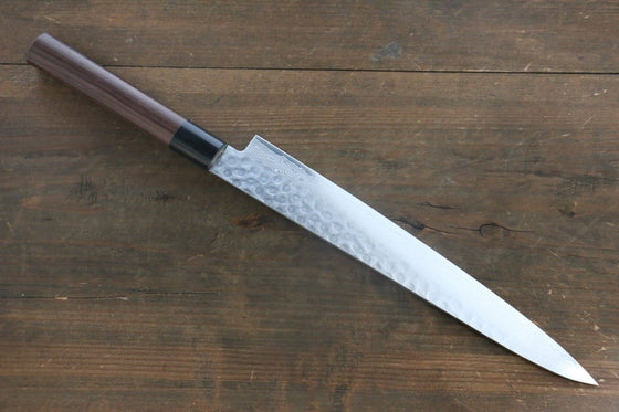 Sakai Takayuki AUS10 45 Layer Damascus Sujihiki 240mm Shitan Handle - Japanny - Best Japanese Knife