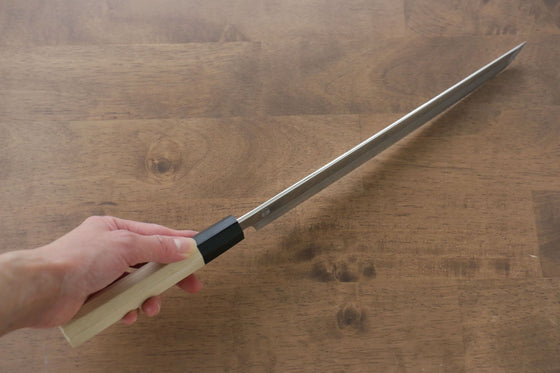 Choyo Silver Steel No.3 Mirrored Finish Sakimaru Takohiki Japanese Knife 270mm Magnolia Handle - Japanny - Best Japanese Knife