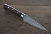 Takeshi Saji R2/SG2 Black Damascus Petty-Utility  135mm Ironwood Handle - Japanny - Best Japanese Knife