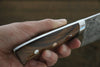 Takeshi Saji R2/SG2 Black Damascus Nakiri  165mm Ironwood Handle - Japanny - Best Japanese Knife