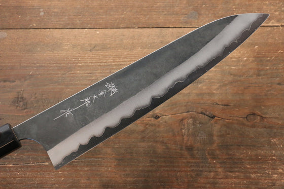 Yoshimi Kato Blue Super Clad Kurouchi Gyuto Japanese Chef Knife 240mm Honduras Handle - Japanny - Best Japanese Knife