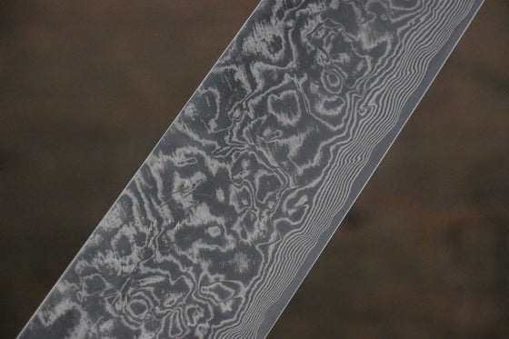 Takeshi Saji R2/SG2 Black Damascus Sujihiki Japanese Knife 270mm Cow Bone Handle - Japanny - Best Japanese Knife