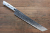 Takeshi Saji R2/SG2 Diamond Finish Damascus Kengata Yanagiba Japanese Knife 270mm Cloud Turquoise Handle - Japanny - Best Japanese Knife