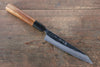 Yoshimi Kato Blue Super Kurouchi Petty-Utility 150mm with Lacquered Handle with Saya - Japanny - Best Japanese Knife