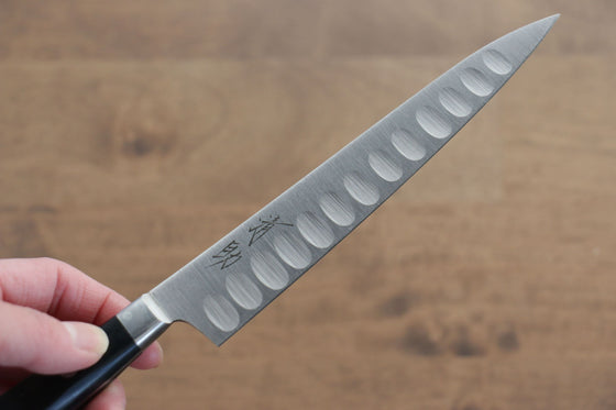 Seisuke Swedish Steel-stn Petty-Utility Salmon 150mm Black Pakka wood Handle - Japanny - Best Japanese Knife