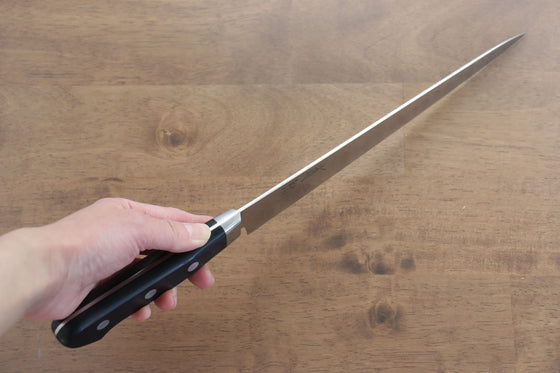 Seisuke Swedish Steel-stn Sujihiki Salmon 240mm Black Pakka wood Handle - Japanny - Best Japanese Knife