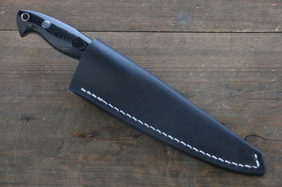 Yu Kurosaki R2/SG2  Hammered Hunter knife Japanese Chef Knife 90mm with Black Micarta handle - Japanny - Best Japanese Knife