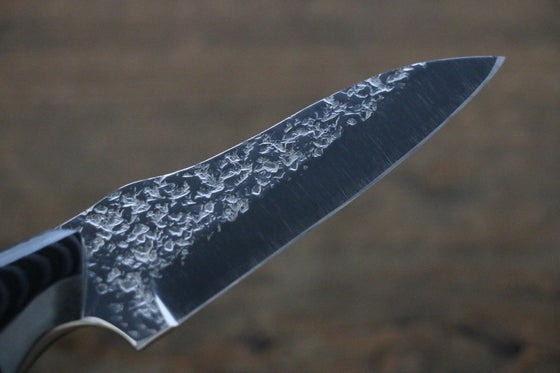 Yu Kurosaki R2/SG2  Hammered Hunter knife Japanese Chef Knife 90mm with Black Micarta handle - Japanny - Best Japanese Knife