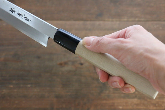 Sakai Takayuki [Left Handed] Kasumitogi White Steel Yanagiba Magnolia Handle - Japanny - Best Japanese Knife