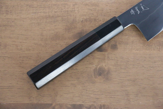 Jikko Fujisan Honyaki White Steel No.3 Mirrored Finish Kiritsuke Gyuto 210mm Ebony Wood Handle - Japanny - Best Japanese Knife