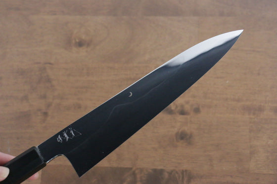 Jikko Fujisan Honyaki White Steel No.3 Mirrored Finish Gyuto 210mm Ebony Wood Handle - Japanny - Best Japanese Knife