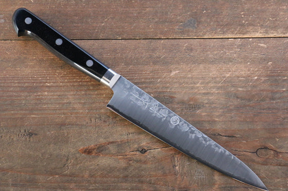 Takamura Knives VG10 Hammered Petty-Utility 150mm with Black Pakka wood Handle - Japanny - Best Japanese Knife