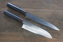  Iseya VG10 33 Layer Damascus Japanese Santoku & Sushi Knife 210mm Set - Japanny - Best Japanese Knife