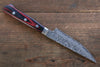 Yoshimi Kato VG10 Damascus Steak  100mm Red Pakka wood Handle - Japanny - Best Japanese Knife