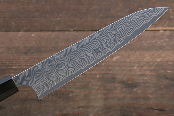 Yoshimi Kato R2/SG2 Damascus Petty-Utility  150mm with Lacquered Handle with Saya - Japanny - Best Japanese Knife