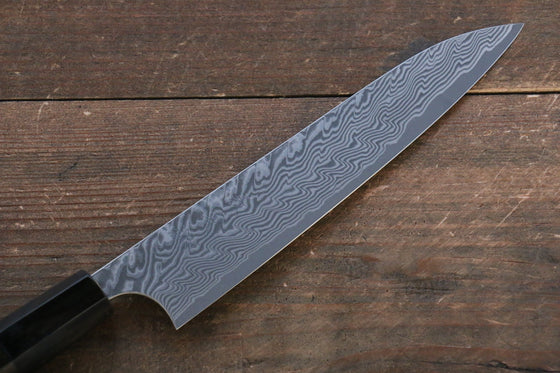 Yoshimi Kato R2/SG2 Damascus Petty-Utility  150mm with Lacquered Handle with Saya - Japanny - Best Japanese Knife