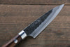 Takeshi Saji Blue Super Kurouchi Hammered Petty-Utility  90mm Ironwood Handle - Japanny - Best Japanese Knife
