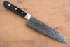 Seisuke Kagami AUS10 Mirrored Finish Damascus Santoku  170mm Black Pakka wood Handle - Japanny - Best Japanese Knife