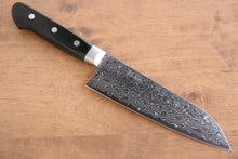  Seisuke Kagami AUS10 Mirrored Finish Damascus Santoku 170mm Black Pakka wood Handle - Japanny - Best Japanese Knife