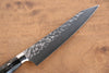 Yu Kurosaki Senko R2/SG2 Hammered Petty-Utility  150mm Black Acrylic Handle - Japanny - Best Japanese Knife