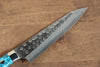 Takeshi Saji SRS13 Hammered(Maru) Petty-Utility  130mm Turquoise Handle - Japanny - Best Japanese Knife