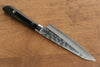 Takeshi Saji SRS13 Hammered(Maru) Petty-Utility  130mm Black Micarta Handle - Japanny - Best Japanese Knife