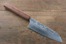  Yu Kurosaki Raijin Cobalt Special Steel Hammered santoku 165mm Walnut Handle - Japanny - Best Japanese Knife