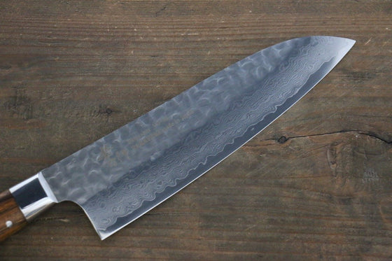 Sakai Takayuki VG10 33 Layer Damascus Santoku 180mm Desert Ironwood Handle - Japanny - Best Japanese Knife